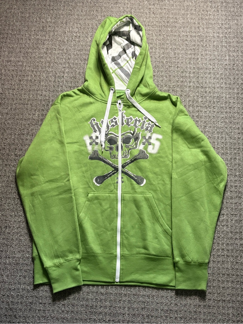 Y2K 2000s skater style Green Zip Up Hoodie | $50